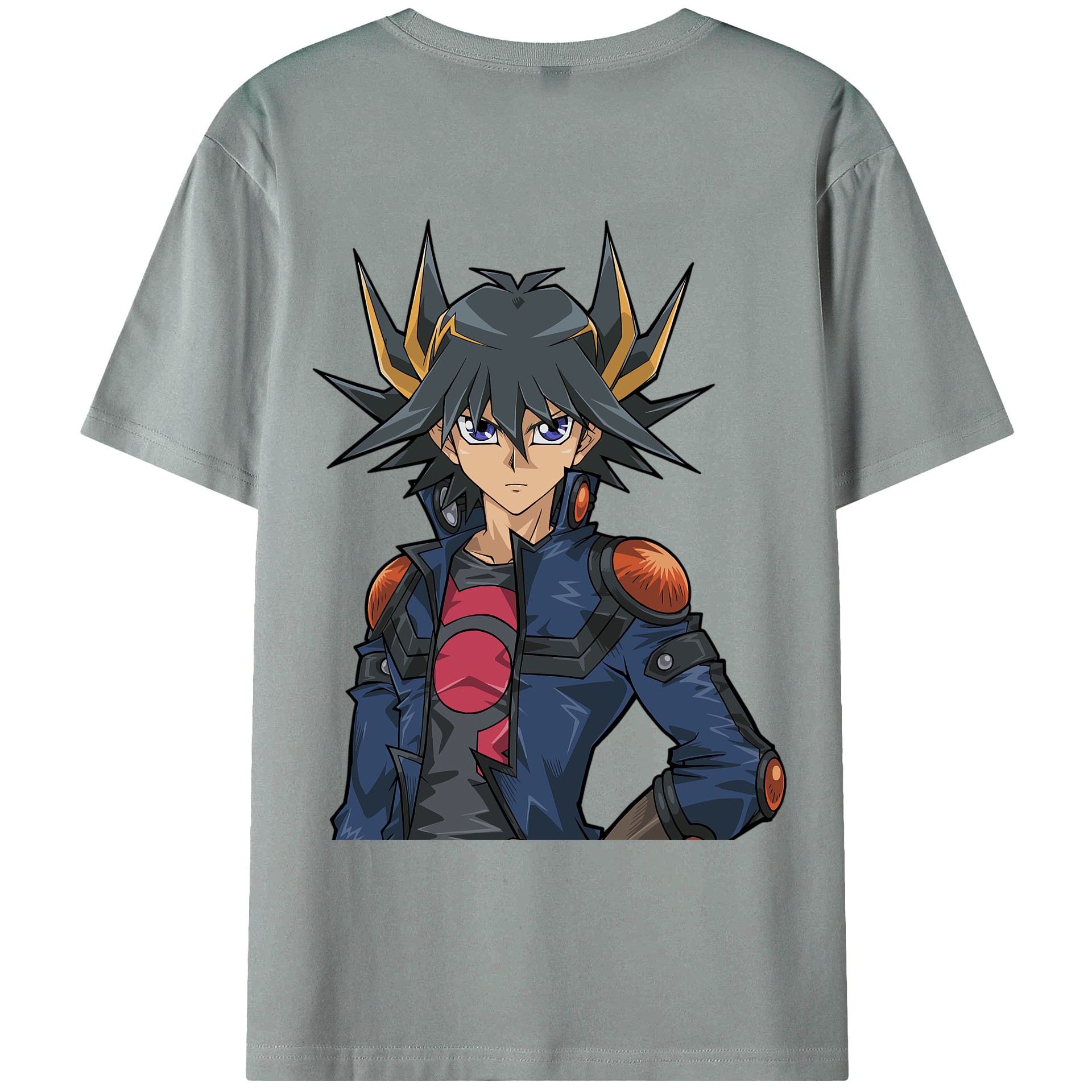 （画像用） 遊☆戯☆王 Yu-Gi-Oh! 綿100％ メンズ半袖Tシャツ（バックプリント） 通気性